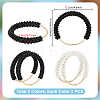 4Pcs 2 Colors Resin Imitation Pearl Beaded Iron Ring Bag Handles FIND-PH0038-56-2