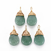 Natural Green Aventurine Pendants G-S359-294B-1