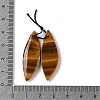 2Pcs Natural Tiger Eye Pendants G-A228-03E-3