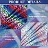 Leopard Print Rainbow Pattern Polycotton Fabric DIY-WH0028-18B-3