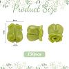 150Pcs Opaque Resin Imitation Shell Beads RESI-PH0002-77A-2