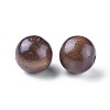 Lightcoffee Round Natural Wood Beads X-TB25MMY-5-2