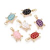 Alloy Enamel Pendants PALLOY-T092-26G-1