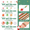  16 Strands 16 Style Christmas Theme Transparent Electroplate Glass Beads Strands EGLA-TA0001-25-4