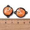 Baking Paint Alloy Coin Connector Charms PALLOY-A040-05A-2