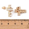 Brass with Rhinestone Stud Earrings RB-Z001-02G-3