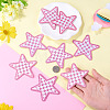 8Pcs Star with Lattice Computerized Embroidery Polyester Iron on/Sew on Patches PATC-TA0001-49A-7