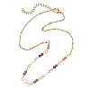 304 Stainless Steel with Natural Mixed Gemstone Pendant Necklaces NJEW-JN06653-01-2