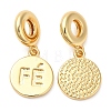 Brass Micro Pave Cubic Zirconia Pendants KK-D027-05G-1