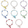 8Pcs Alloy & Pearlized Glass Pearl Beads Stretch Bracelets for Women BJEW-JB11364-1