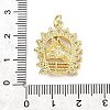 Brass Micro Pave Clear Cubic Zirconia Pendants KK-B177-05B-G-3