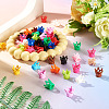 80Pcs Spray Painted Acrylic Beads OACR-TA0001-76-5