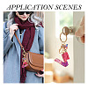 Alloy Resin Butterfly Keychains KEYC-TADJ0002-02G-V-7