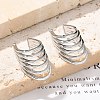 Brass Cuff Earrings for Women EJEW-U036-02P-3