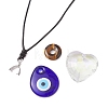 3Pcs 3 Styles Adjustable Waxed Polyester Cord Necklaces Making AJEW-JB01308-2