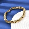 304 Stainless Steel Box Chian Bracelets for Women Men BJEW-K305-13G-3