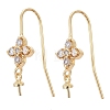 Brass Micro Pave Cubic Zirconia Earring Hooks KK-K244-34G-1