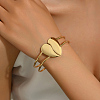 Fashionable Heart Alloy Bangles for Women ZD9781-1