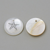 Freshwater Shell Pendants SHEL-Q010-001P-2