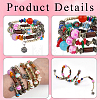 4Pcs 2 Colors Boho Multi-strand Irregular Synthetic Turquoise Beads Wrap Bracelet BJEW-PA0001-07-6