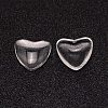 Transparent Glass Heart Cabochons GLAA-WH0032-01-1
