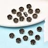 Brass Rhinestone Spacer Beads RB-A014-L6mm-01AB-NF-4