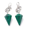 Synthetic Malachite Pendants G-O194-09-2