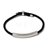 Round Nylon Milan Cord Slider Bracelet Making BJEW-L722-01P-15-1