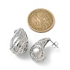 304 Stainless Steel Teardrop Stud Earrings EJEW-B108-07P-5