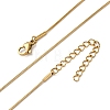1MM 304 Stainless Steel Round Snake Chain Necklaces NJEW-T016-27G-4