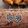 Alloy Synthetic Turquoise Dangle Earrings FS-WG8D1E3-01-3