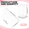 68Pcs Rectangle Folding Transparent PVC Storage Boxes CON-WA0001-16-2