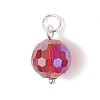 AB Color Plated Transparent Glass Pendants PALLOY-JF04972-02-3
