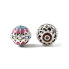 Brass & Alloy & Rhinestone Enamel Beads RB-CBA973B-11D-P-2