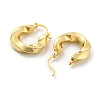 Rack Plating Brass Hoop Earrings EJEW-K263-32G-2