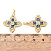 Easter Brass Micro Pave Blue Cubic Zirconia Pendants KK-A304-08G-2