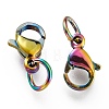 Ion Plating(IP) 304 Stainless Steel Lobster Claw Clasps STAS-G240-01A-C-3
