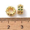Long-Lasting Plated Brass Micro Pave Clear Cubic Zirconia Beads KK-K381-18B-G01-2