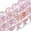 Transparent Spray Painted Glass Bead Strands X-GLAA-N035-03D-B06-1