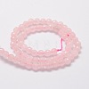 Faceted Round Natural Rose Quartz Bead Strands G-L437-12-8mm-2