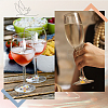 Autumn Theme Alloy Enamel with Glass Wine Glass Charms AJEW-SC0002-12-5