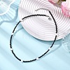 Natural Freshwater Shell Star and Faceted Round Natural Black Spinel Beaded Necklaces for Women NJEW-JN05667-1