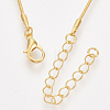 Brass Round Snake Chain Necklace Making MAK-T006-11A-G-2