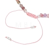 Natural Multicolor Tourmaline &  Electroplate Non-magnetic Synthetic HematiteRound Bead Braided Beaded Bracelets for Women BJEW-JB13434-01-4
