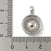 Brass Micro Pave Clear Cubic Zirconia Pendants KK-N254-118P-01-3