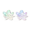 Transparent Acrylic Flower Bead Caps MACR-C009-14-4