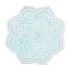 Mandala Flower Shape Porcelain Jewelry Plate DJEW-WH0043-41B-1