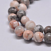 Natural Pink Zebra Jasper Beads X1-G-P231-01-8mm-1