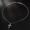 Cubic Zirconia Cross Pendant Necklace LS-ZV5438-2-3