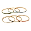 304 Stainless Steel Enamel Bangles BJEW-D408-33G-2